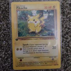 Jungle Pikachu Rare Vintage 1st Edition Used Pokemon Card
