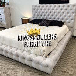 NEW QUEEN BED FRAME WITH MATTRESS 