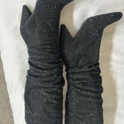 Sparkly black boots