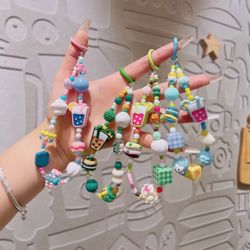 Colorful Food - Themed Beaded Phone Charms
