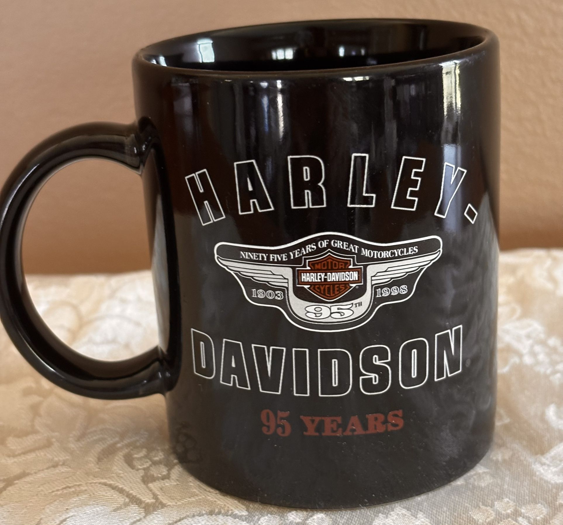 🏍️Harley-Davidson 95th Anniversary Commemorative Coffee Mug⚫️Read Full Description Below⚫️