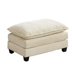 35" Modern Cloud Sofa Ottoman, Rectangle Ottoman with Double Layer Upholstered Seat Cushion, Comfy Chenille Ottoman for Modular Sectional Sofa, Living