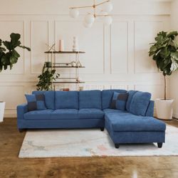 New Sectional + Storage Ottoman  — Left or Right Chaise — Delivery Available  