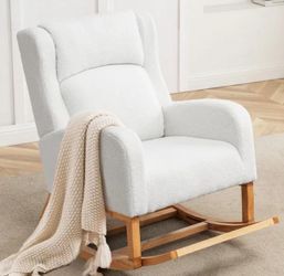 HOMYKA 27.3" Wide Rocking Chair for Nursery Room