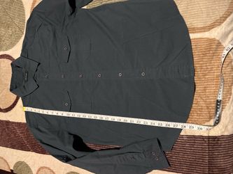 Structure long sleeve shirt color charcoal gray or black size large