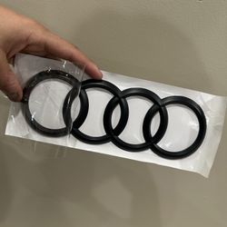 Matte Black Audi Rear Logo Stick On 