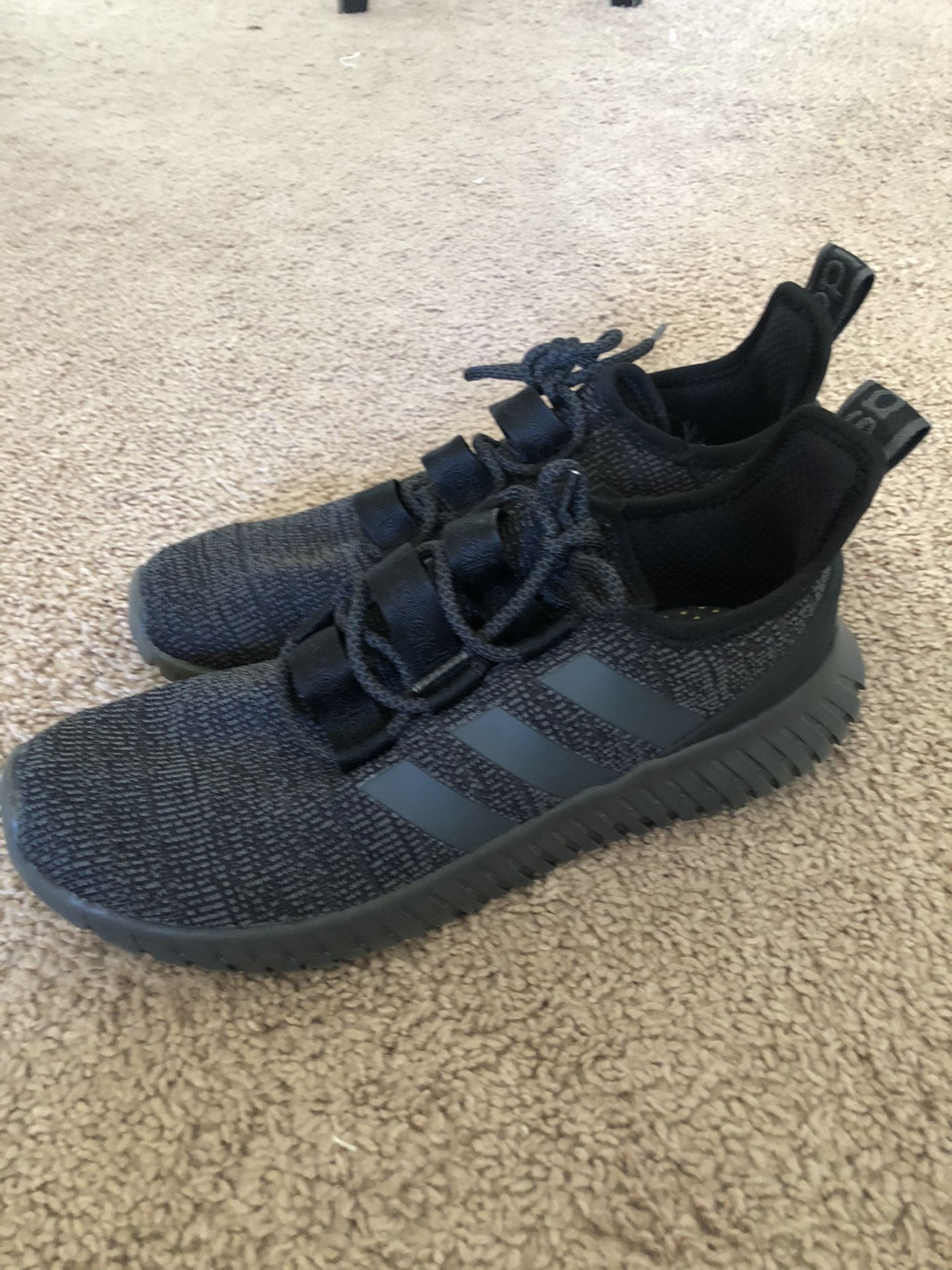 Adidas man black shoes sneakers 10