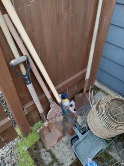 Shovels and a hoe