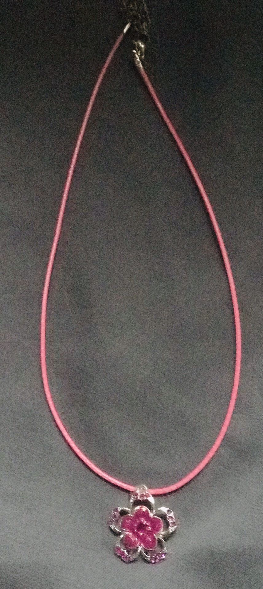 Pink Crystal Flower Necklace