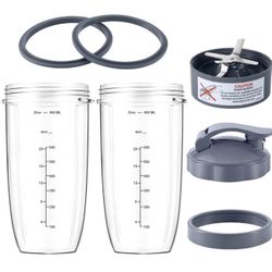 7 Pieces nutribullet Blender Cups & Blade Replacement Set