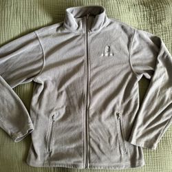 Walt Disney World Mickey Mouse Grey Zip Up Fleece Jacket Small