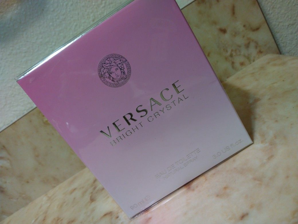 VERSACE BRIGHT CRYSTAL EAU DE TOILETTE PARFUM 3.0 OZ BOTTLE, BRAND NEW UNOPENED