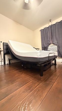Full size Reclining bed frame with Matressfirm memory foam.