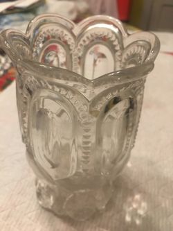 Glass vase 5 1/2 “ tall, 3” wide