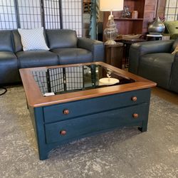 Glass Top Square Coffee Table