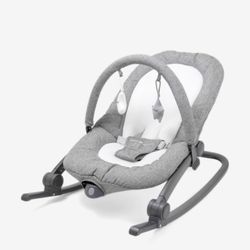 Baby Delight Aura Deluxe | Portable Baby Bouncer for Infants | Baby Rocker | Quilted Charcoal Tweed
