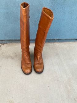 Vintage 70’s Women’s 7B Frye Knee High Campus Cuff Boots Tan