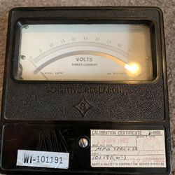 Vintage Sensitive Research Volt Meter DC. Model UPP 902925