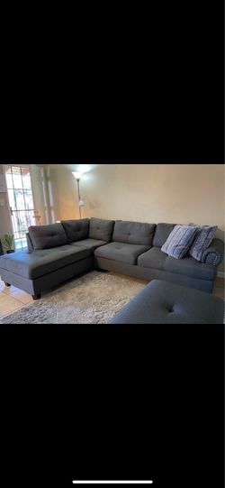 Sofa/couch for sale with ottoman