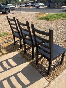 Wooden chairs