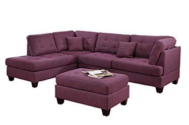 L sectional sofa living room with ottoman all on sale