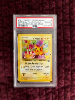 PSA 10 Birthday Pikachu Holo 2021 Pokémon Celebrations