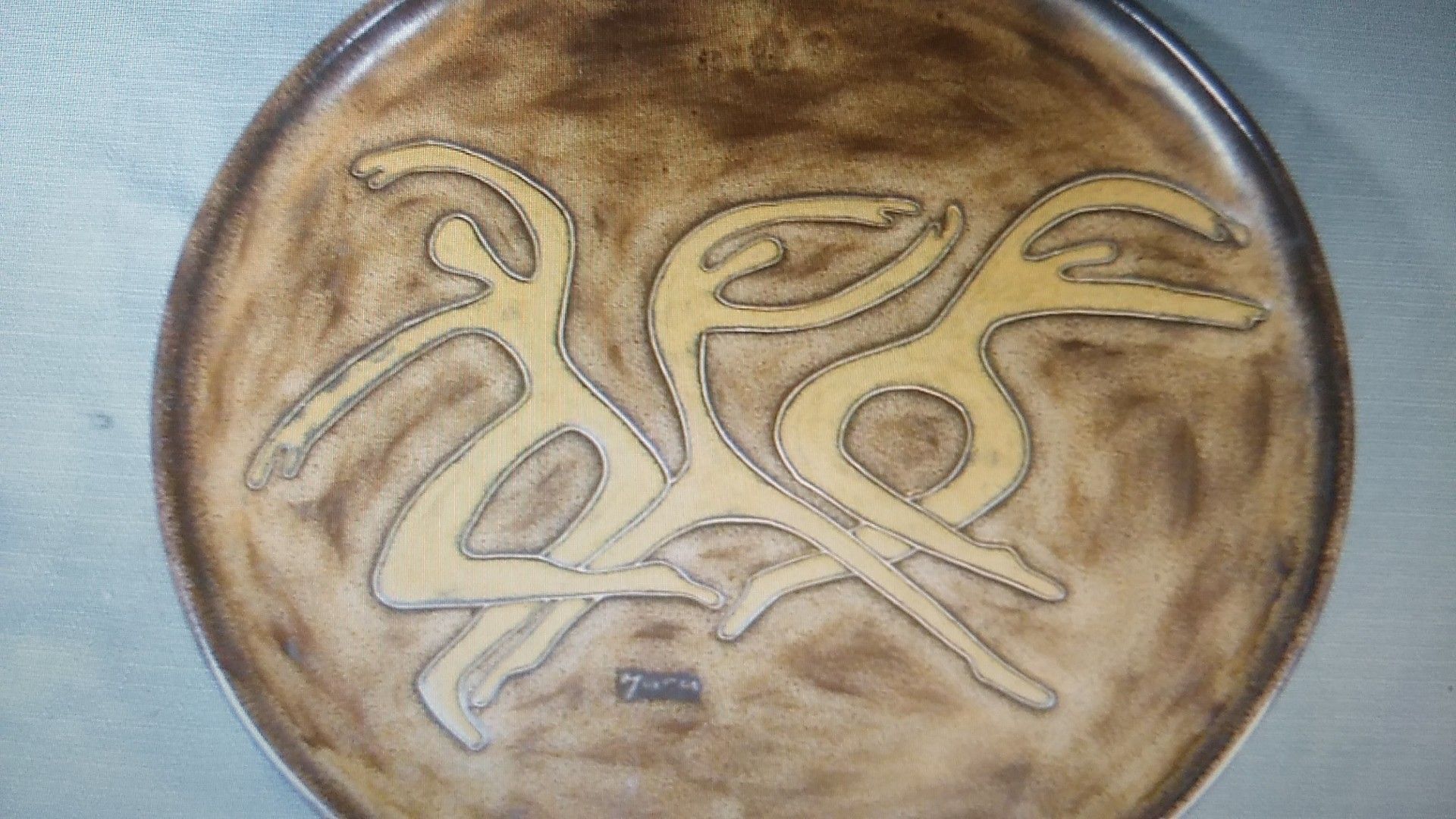 Plate pottery Dancers by Mara Mexico 11.75"