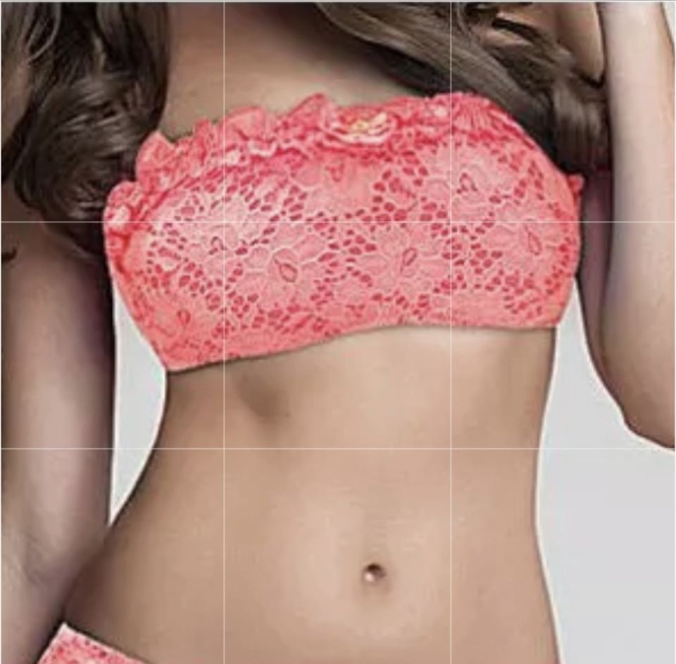 Petit Bandeau Peach Halter Bikini Top