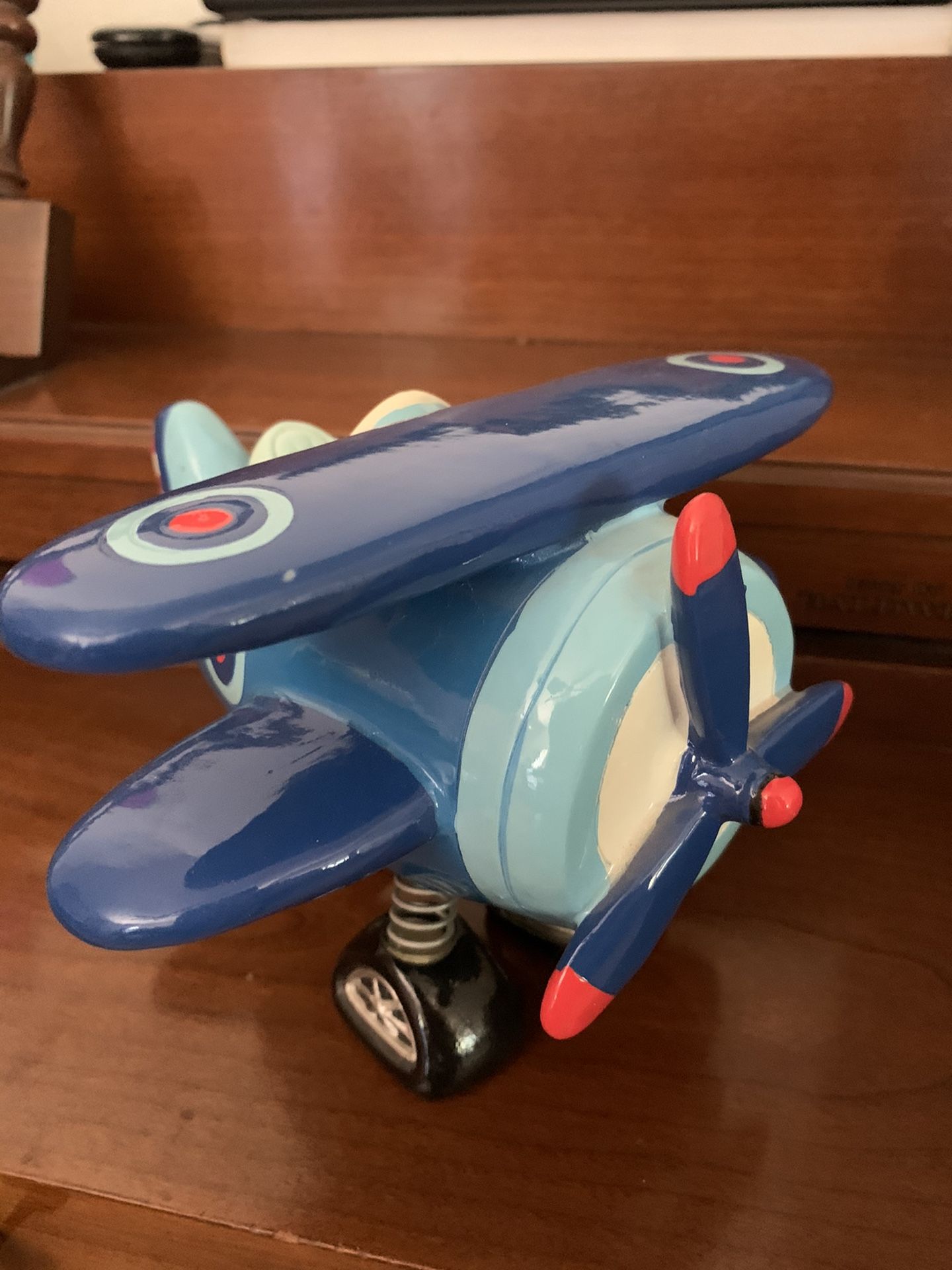 Airplane Piggy Bank. No Chips. Like New
