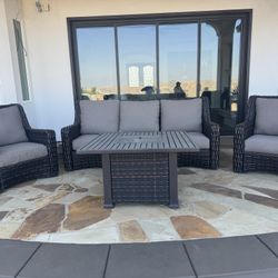 Patio Furniture Set With Fireplace Pit