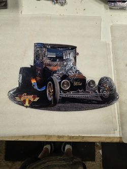 Classic Ford Truck Rat Rod Steel Metal Sign 