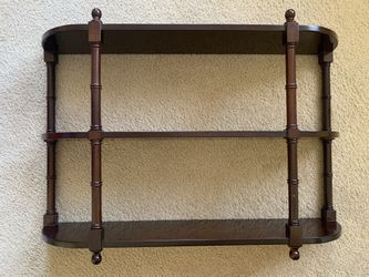 Vintage Bombay Company Cherry Wall Shelf Unit Bookshelf for Sale