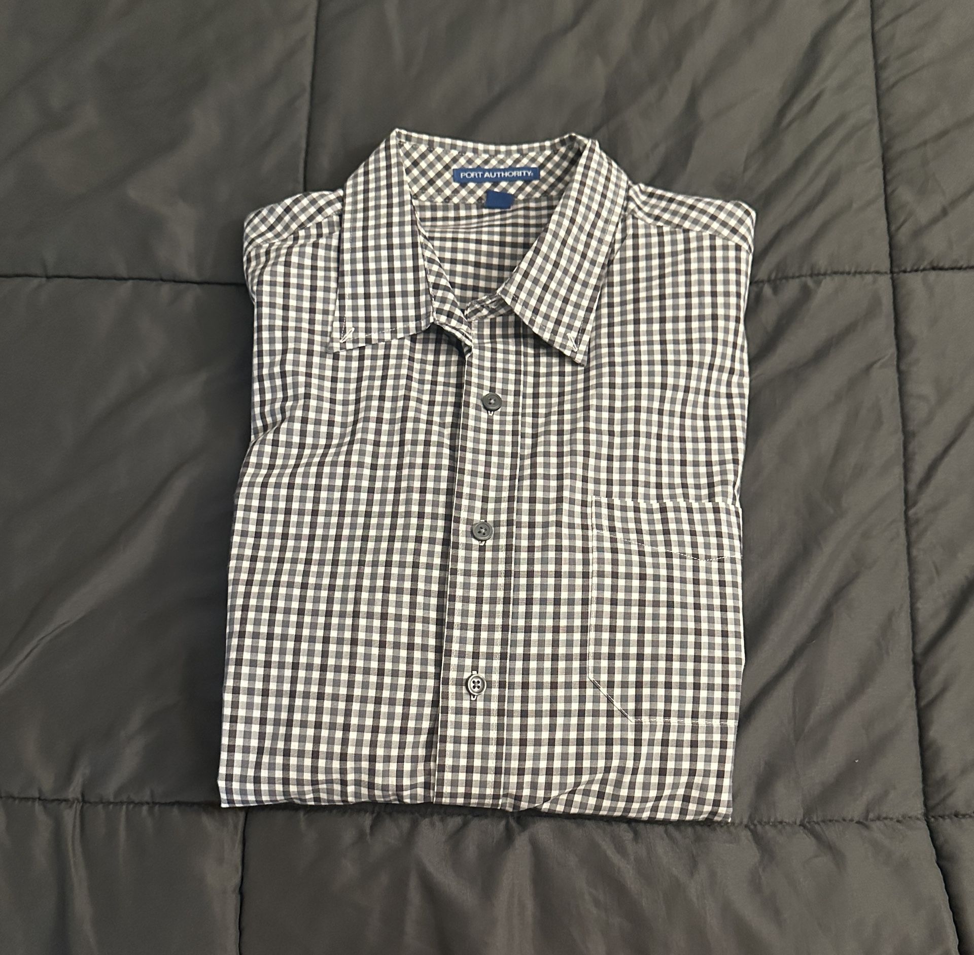 Black & White Plaid Dress Shirt 