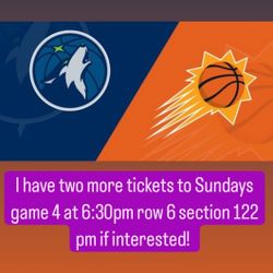 Two Tickets To Game 4 Row 6 