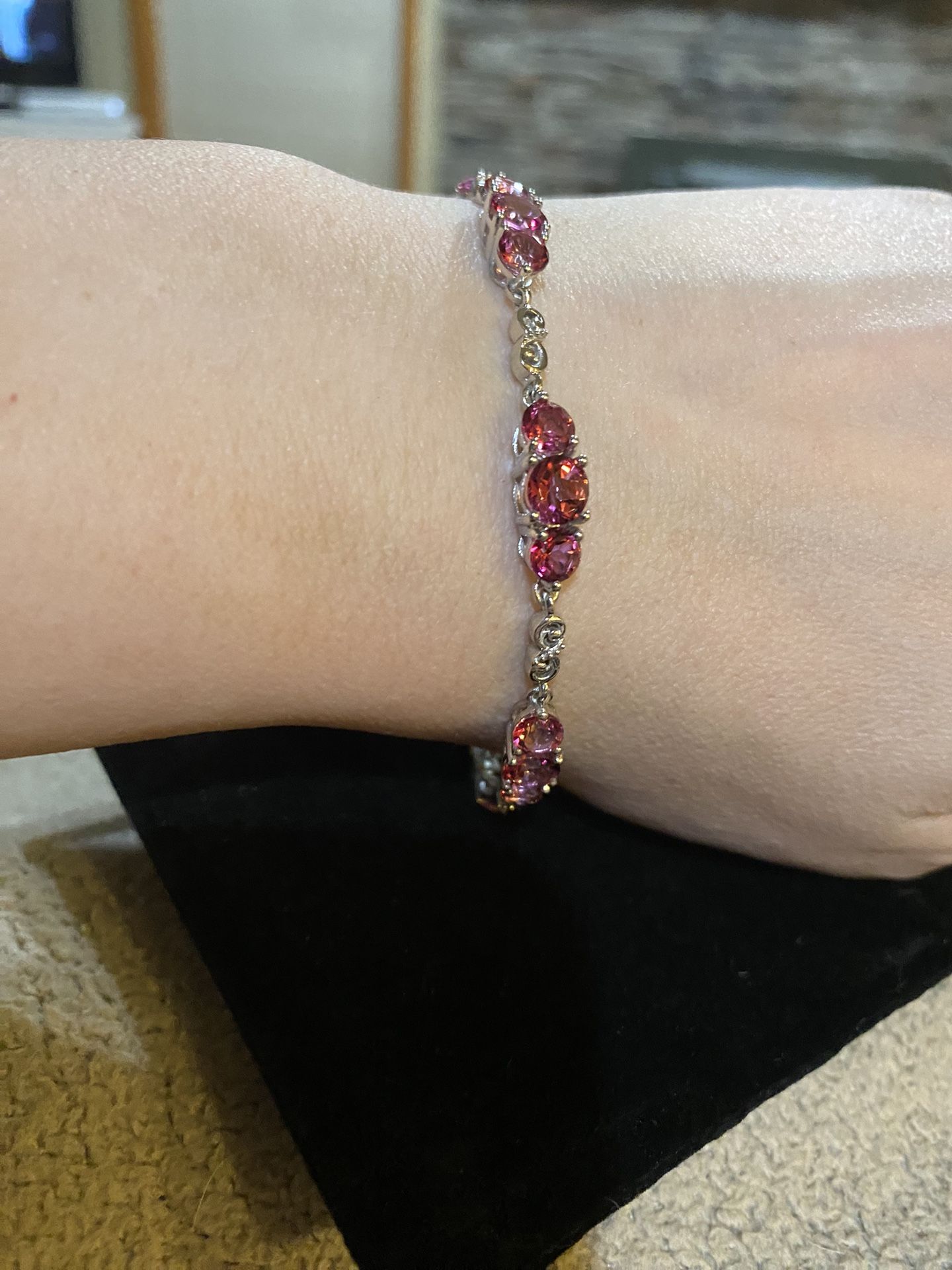 Pure Pink Mystic Topaz Infinity Link Bracelet - new