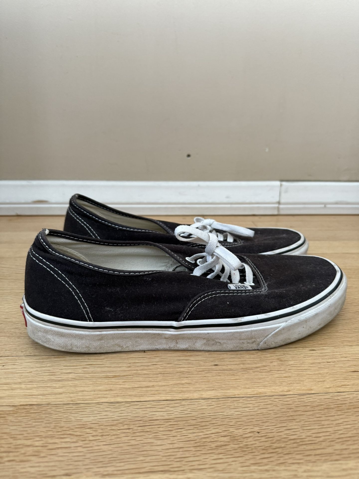 Vans The Authentic Black White Size 12