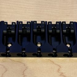 19mm Hipshot 5A500AB 5-String A Style Aluminum Bass Bridge  - BLACK