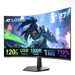 120 hz sansui monitor 27 inch brand new 