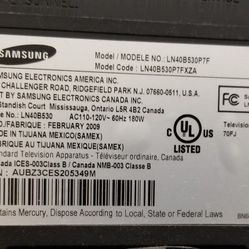 Samsung 40" TV (HD LCD)