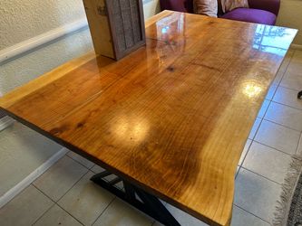 Live edge epoxy kitchen table/ desk