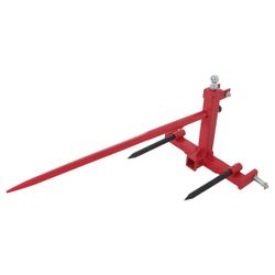 YITAMOTOR 3-Point Hay Bale Spear w/ Trailer Hitch Receiver — Cat 1, 3000 lb (New)