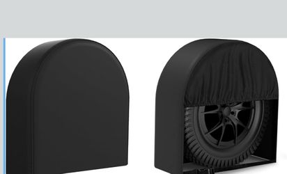 RV Tire Covers, Fit 26-29 Inch Tire Diameters, Black, 2-Pack Waterproof Coating, Tough 600D Oxford Fabric, UV Protection, Universal Fit for Most Tires