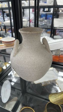 Ceramic Amphora Vase with Lava Texture Design Body