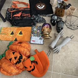 Halloween Decorations With Black Storage Tote