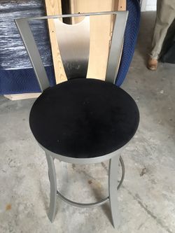 Black Sued and metal chairs
