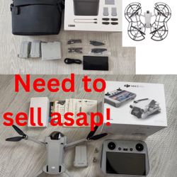 DJI Mini 3 Pro Rc tablet remote Fly More Combo With Guards And Nd Filters.