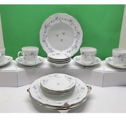 "Johann Haviland, Bavaria, Germany,"  dinnerware  "Blue Garland" patterns. • The "Forever Spring" patte