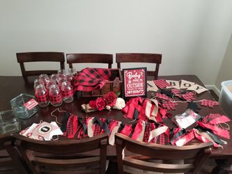 Lumberjack baby shower decorations