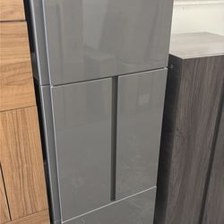 60” Floating Bathroom Vanity – Gray Wood Finish – Open Box Deal