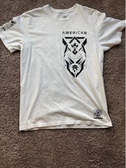 American fighter white t shirt